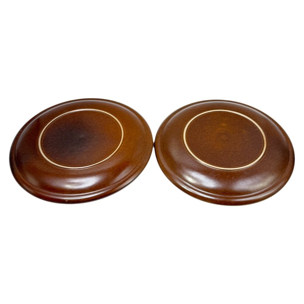 Capricorn Medallion Wedgwood Lot 2 Dinner Plate 10 inch Brown Gold Vintage 1970s - Picture 2 of 9